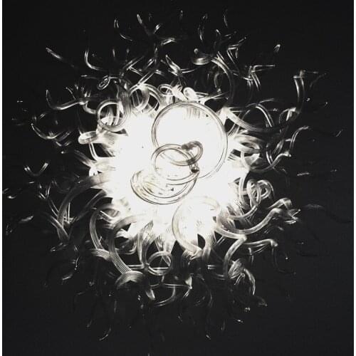 Modern American Style Lamps Transparent Color Hand Blown Glass Chandeliers Custom 60 CM Chain Pendant Lighting Home Decoration