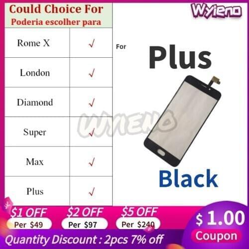 Wyieno For Umi Super Rome X London Diamond Max Plus Touch Screen Digitizer Glass Sensor Outer Front Panel Touchpad