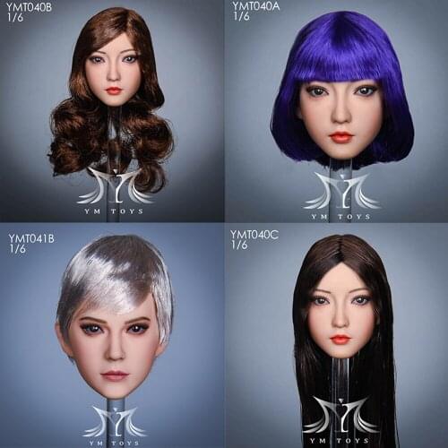 YMTOYS YMT040 1/6 Scale Lady Head Sculpture Model For 12'' Female Action Figure Dolls In Stock
