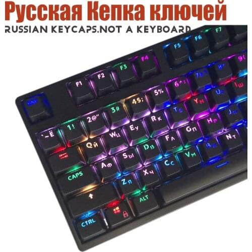 104 key Russian Keyscaps DIY Replacement Backlight UDM Keys DIY Replacement For Cherry MX Mechanical Keyboard Key Cap Switches