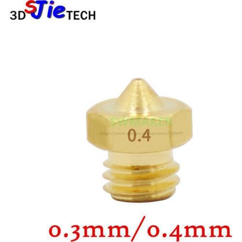 1pcs Double Colors Nozzle 0.3mm 0.4mm Copper nozzle 1.75mm Filament M5 For Cyclops Extrusion 3D Printers Parts