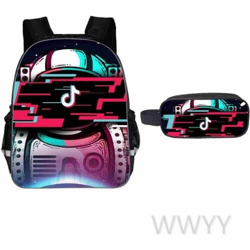 11/13/16 inch TIK TOK School Bags Girls Kindergarten Printing Backpack Kids Daily Bags Gift Backpacks