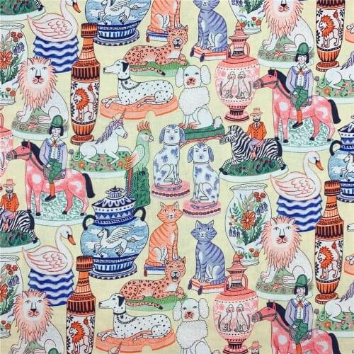 110cm Width Fashion animal cotton fabric Patchwork Sewing Quilting woman shirt clothes handmade patchwork Lolita baby bedding