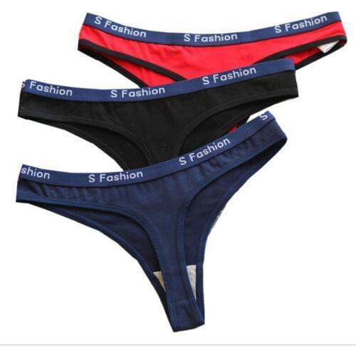 3pcs Hot Sale Sexy G-String Cotton Soft Women Thong Seamless Briefs Transparent Low Rise Waist Panties Fashion Lady Briefs