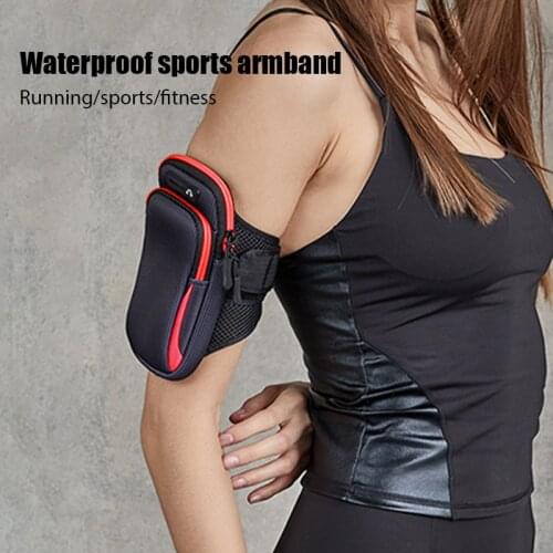 6.5 Inches Sports Bag Armband Case Gym Fitness Running Arm Band Bag Cover Jogging Workout Pouch for Mobile Phone Key Money Card