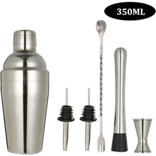 3 Sizes Cocktail Shaker Set 6 PCS Professional Brushed Stainless Steel Drink Shaker Bartender Kit Kitchen Bar Sets