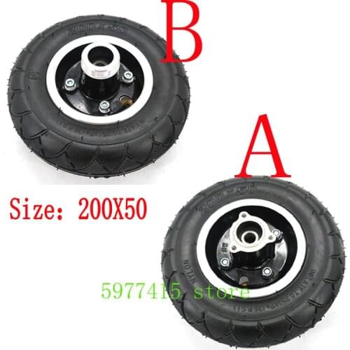 8 Inch Electric Scooter With Brake Disc Wheel Hub Tire 200x50 Pneumatic Tire And Inner Tube Electric Car Aluminum Tire