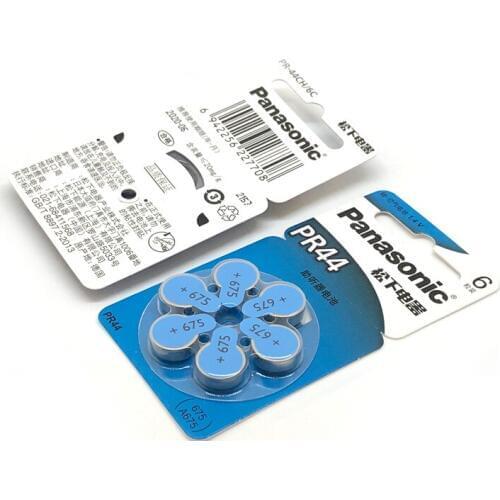 96pcs/lot Panasonic PR44 Hearing aid batteries 675 A675 Deaf-aid Audiphone Cochlear Button Cell Battery Batteries 11.6mm*5.4mm
