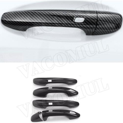 Carbon Fiber Car Door Handles Trim Cover Stickers For Benz A B C E S GLA GLK CLA CLS GL GLS Class W176 W117 W218 X156