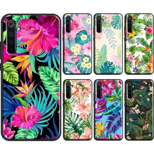 Tropical Leaves Flowers For OPPO Realme 8 6 7 Pro C3 C11 C15 GT X7 X2 Pro Case For OnePlus Nord 8T 8 9 Pro Coque