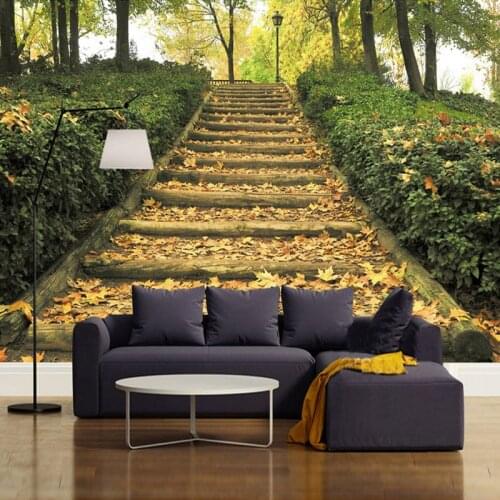 Beibehang Custom 3D Photo Wallpaper Modern Forest Park Staircase Ladder Woods Mural sofa Background Wall Papers Home Decor mural