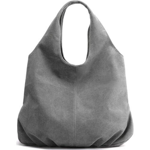 Canvas Large Women Handbags 2021 Big Vintage Shoulder Bag Gray Black Blue Purple Beige Brown Tote Bag Sac A Main Bolsos
