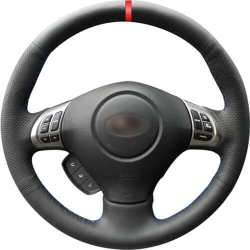 Black Artificial Leather Car Steering Wheel Cover for Subaru Forester 2008-2012 Impreza 2008-2011 Legacy 2008-2010 Exiga 2009