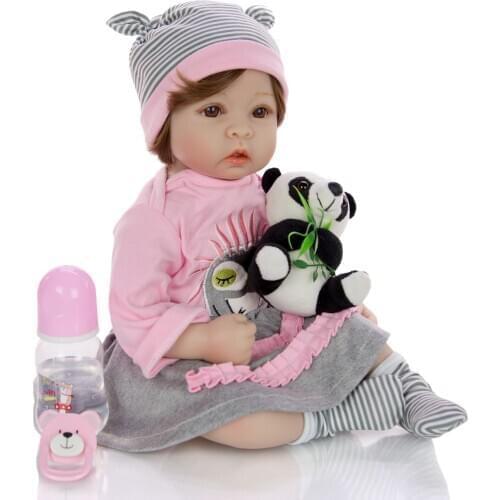 Pop Reborn baby dolls 22 inch silicone bebe reborn toddler little girl alive children gift playmate toys