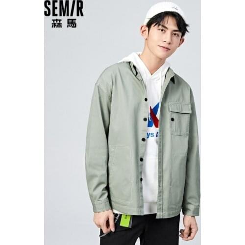 SEMIR Shirt Men Spring 2021 New Long Sleeve Shirts Japanese Trend Loose Tops Tooling Shirt Men