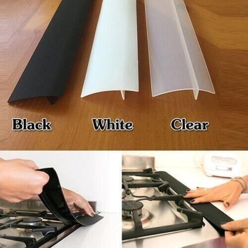 New Silicone Stove Counter Gap Cover Oven Guard Spill Seal Slit Filler Kitchen Tool Protective Pad Inserts Against Oil Stains