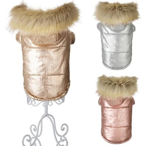 New Dog Clothes Winter Warm Fur Hooded Puppy Pet Coat Chihuahua French Bulldog Clothing Overall Jacket For Small Dogs Waterproof