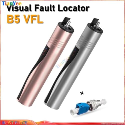 B5 New Brand 5km Visual Fault Locator 10Km VFL 20Km Red Light Source 30Km Lithium Rechargeable SC/FC/ST LC Connector