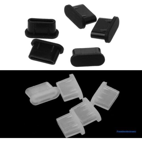 5PCS Type-C Dust Plug USB Charging Port Protector Silicone Cover for samsung Smart Phone Accessories