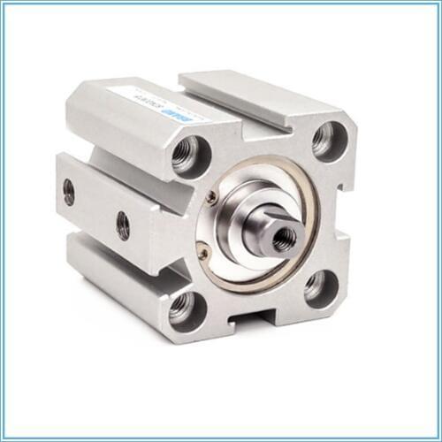 SDA Type Bore 32mm stroke 5/10/20/25/30/40/50/55/60/65/100mm double acting SDA32 compact air pneumatic piston cylinder Female