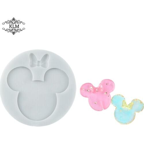 KLM Mickey Rabbit Head DIY Cake Silicone Mold Resin Baking Mold Suitable for Mobile Phone Case Jewelry