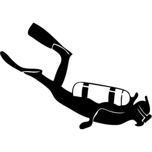 15.2*11.4CM Fashion Diver Diving Decals Covering The Surface Of The Vinyl Stickers Car Styling