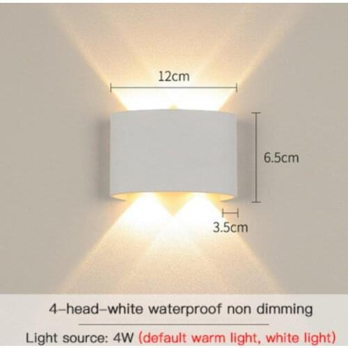 LED Wall Light IP65 Outdoor Waterproof Modern Nordic Style Indoor Wall Lamps Living Room Porch Garden Lamp 4W 6W 8W NR-69