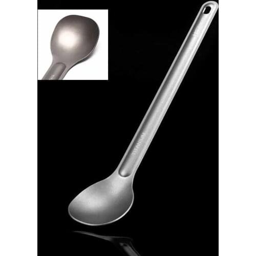Titanium Spoon Outdoor Tableware Titanium Spoon New Long-handled Camping Spoon