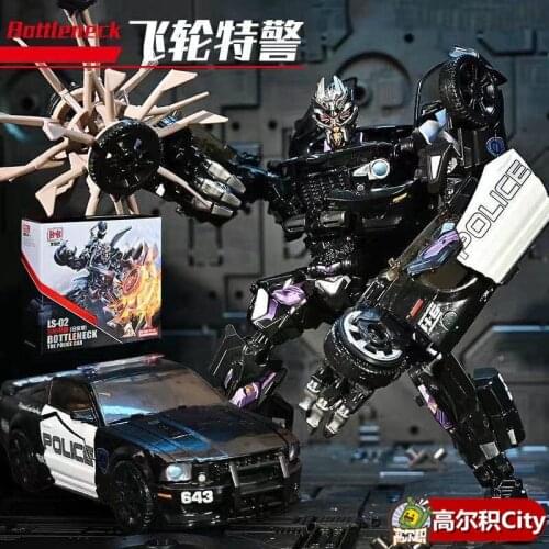 BMB Black Mamba Transformation toys LS02 Police Rescue bots car conversion model transformable Robot Toys for boys Gift