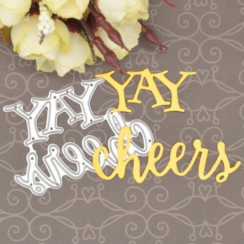 Cheers Letters Metal Cutting Dies Words for Scrapbooking Album Card Making Paper Embossing Dies