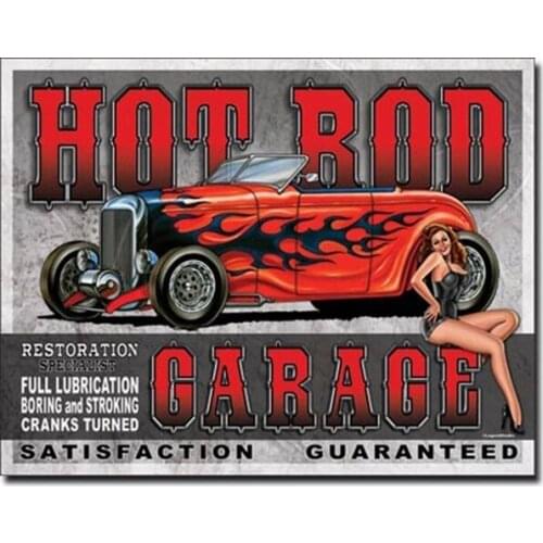 Legends Hot Rod Garage Rat Rods Gas Vintage Retro Wall Art Decor Metal Tin Sign 20X30