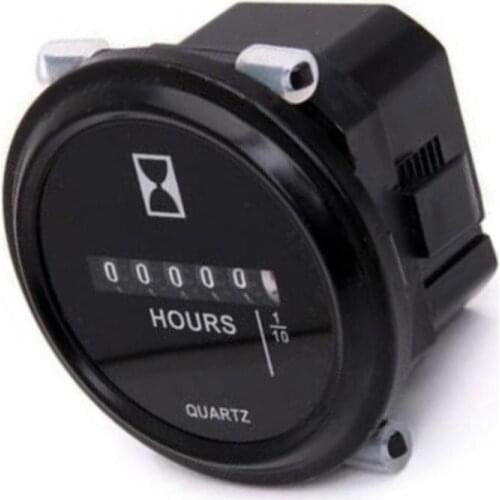 High Precision Round Digital Hour Meter Tracking Counter Timer Gauge Instrument