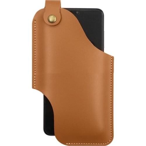 PU Leather Waist Bag Purse Phone Wallet Men Cellphone Loop Holster Case Belt Waist Bag Props For Men Anti-theft Portable Wallet