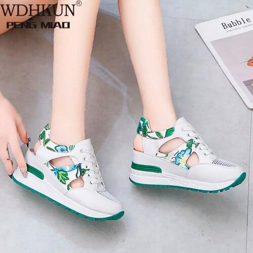 Stylish Brand 2020 New Womens Casual Shoes Breathable High-Heeled Casual Shoes Sports Shoes Dropshipping Sportschoenen