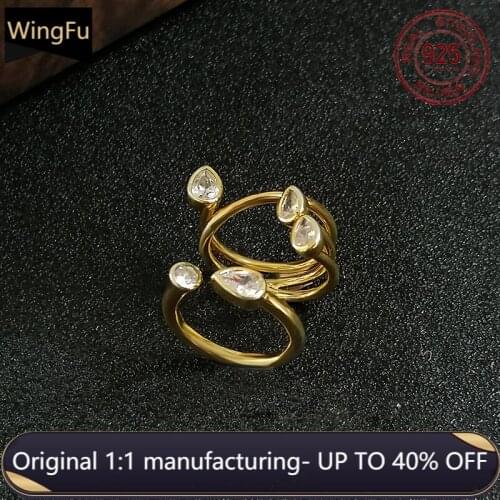 S925 sterling silver 1:1 rattan flower geometric ring inlaid with vice stone monaco women fashion jewelry