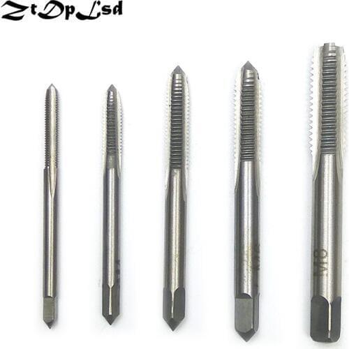 ZtDpLsd 5Pcs M3 M4 M5 M6 M8 Metric HSS Spiral Fluted Machine Screw Tap Spiral Pointed Handle Thread Forming Tapping Drill Bit