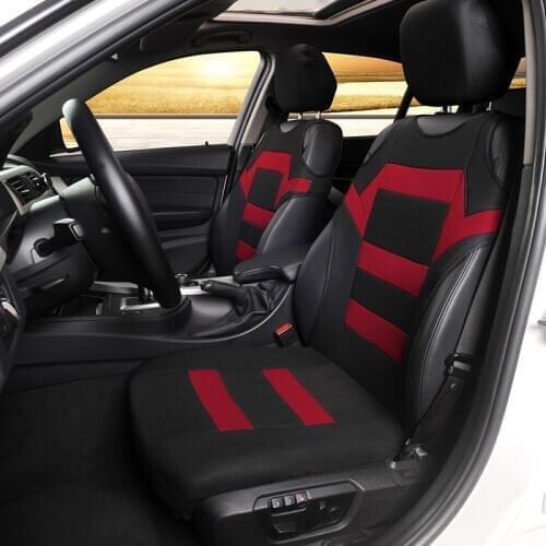 2pcs Universal Car Seat Covers - Front Seat Covers Mesh Sponge Interior Accessories T Shirt Design - for Car/Truck/Van