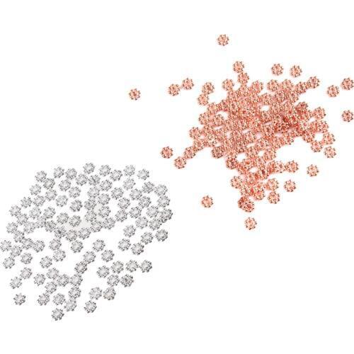 200pcs Earring Necklace Spacer Beads Craft 4mm Daisy Snowflake Beads Jewelry