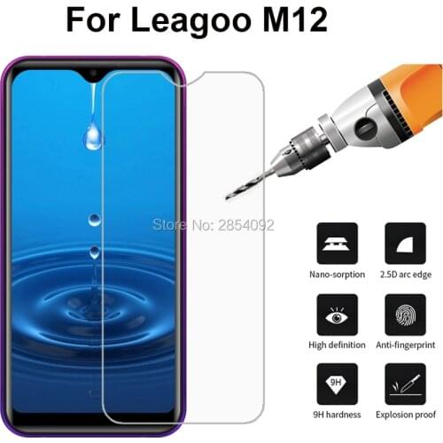9H Premium 2.5D 0.3mm Safety Tempered Glass Screen Protector For Leagoo M12 5.71" Front Glass Film For Leagoo M12 Protection