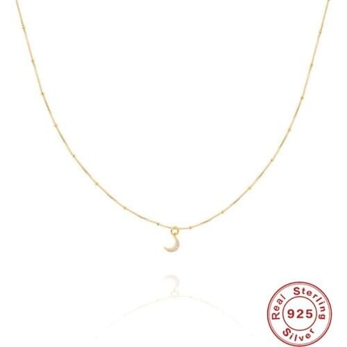 BOAKO Ins Moon Necklace For Women 2020 Silver 925 Jewelry Necklace Charms Chains For Jewelry Choker Bijoux Femme #10.10