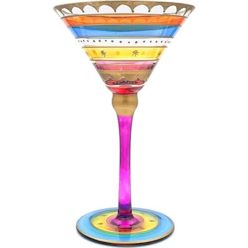 Halloween cocktail glass wine glass artificial hand-painted stained glass crystal wine glass goblet ornaments whiskey glass