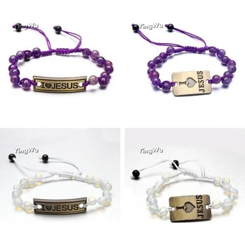 Yingwu I Love Jesus bracelet Christ bracelet Christian jesus bracelet fashion men and women jesus bracelet jewelry