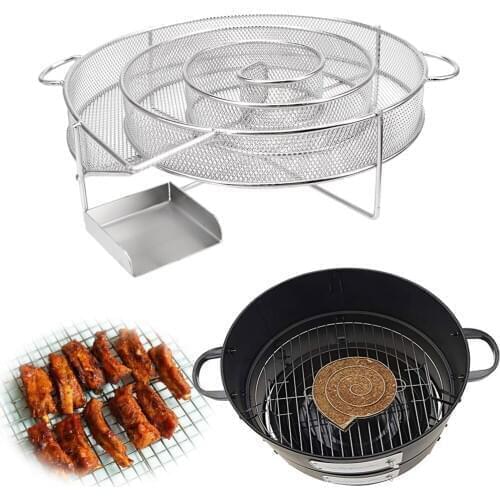 Wood Chip Smoking Box Smoker Steel Barbecue Grill Smokers Salmon Bacon Fish Mini Apple Wood Dust Hot Cold Smoke Generator