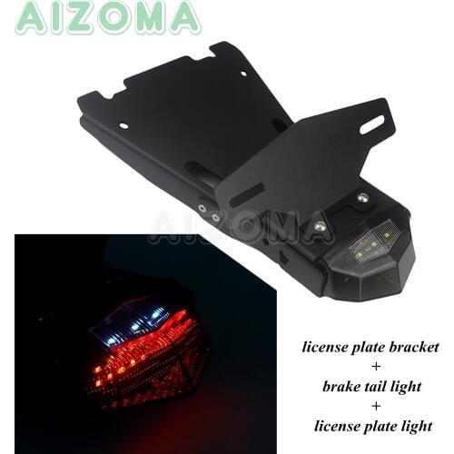 Motorcycle Rear License Plate Bracket Assembly For BMW R nine T 2014-16 2017 2018 Brake Stop Taillight w/ License Holder Lights