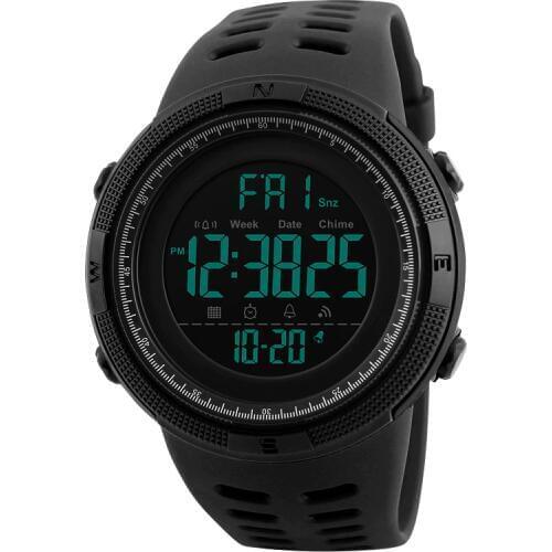 Mens outdoor sports watch Digital luminous waterproof LED electronic watch multi-function student watch