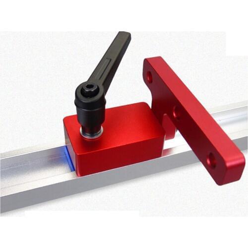 New Aluminium Miter Track Stop for T-Slot T-Tracks Jig Fixture Woodworking Router Multi DIY Manual Wood Working Tools