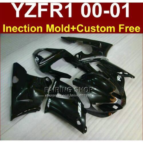 High grade EXUP bodyworks for YAMAHA fairings YZFR1 2000 2001 yzf 1000 YZF R1 00 01 ABS plastic matte black body parts+7gifts
