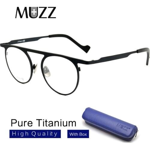 Pure Titanium Prescription Glasses Frame NEW Round Eyeglasses Men Myopia Eye Glasses Brand Designer Spectacles Glasses Eyewear
