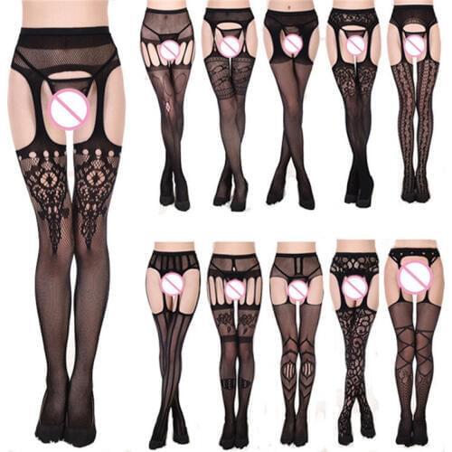 Porn Womens Stockings Erotic Lingerie Sexy Bodystocking Open Crotch Sex Stockings Plus Size Pantyhose For a Woman for Sex Nylon