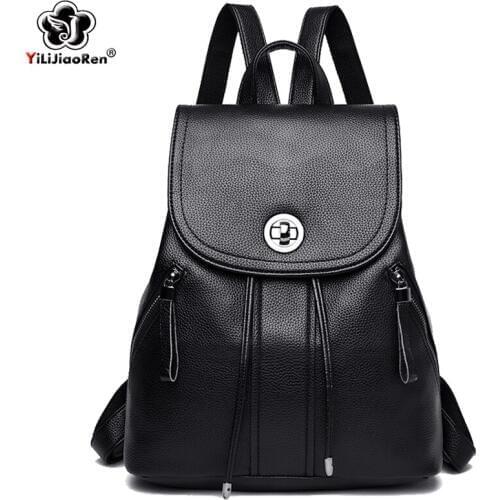 Casual Backpacks For Girls Shoulder Bag Ladies Leather Backpack Women Travel Bag Large Capacity School Bags For Teenage Girls